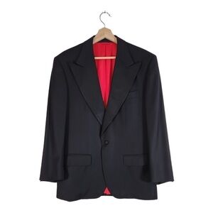 Loro Piana Tasmanian Super 120s Blazer Size 43 Short Black
